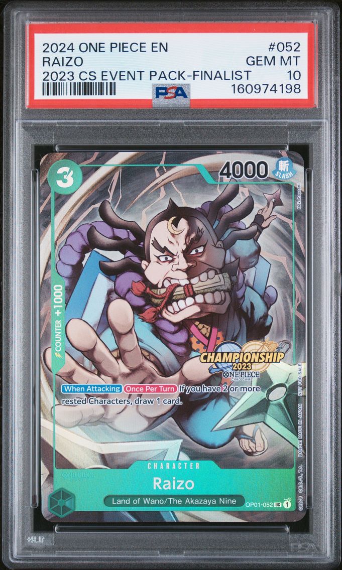 2024 #052 Raizo PSA 10 One Piece