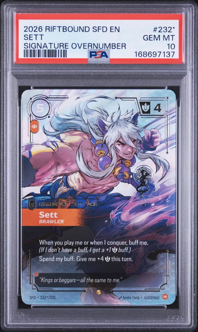 2026 #232* Sett - Brawler PSA 10 Riftbound: League of Legends Sfd-Spiritforged