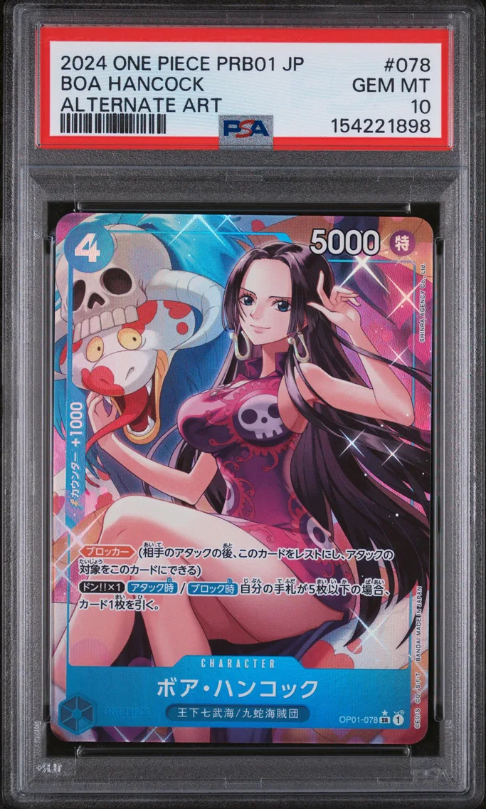 2024 #078 Boa Hancock PSA 10 One Piece Japanese PRB01-Premium Booster -One Piece Card the Best-