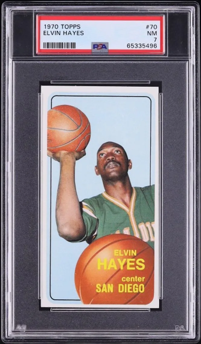 1970 Topps Basketball Elvin Hayes #70 PSA 7 NRMT
