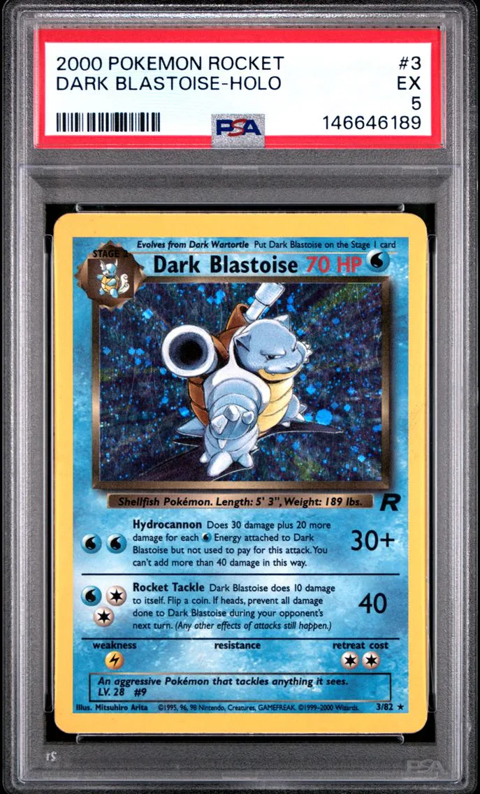 2000 #3 Dark Blastoise-Holo PSA 5 Rocket Pokemon
