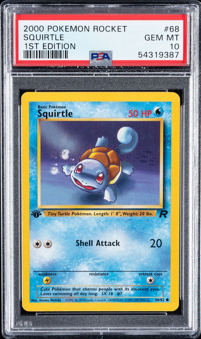 2000 #68 SQUIRTLE PSA 10 POKEMON