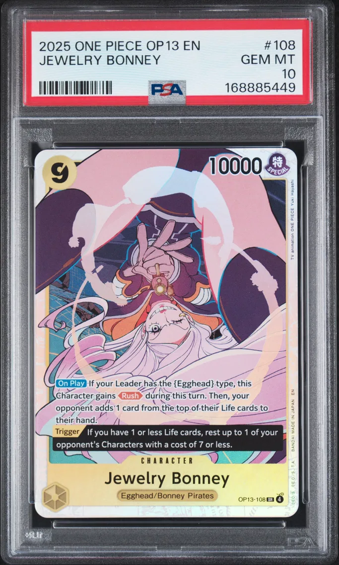 2025 #108 Jewelry Bonney PSA 10 One Piece OP13-Carrying on His Will