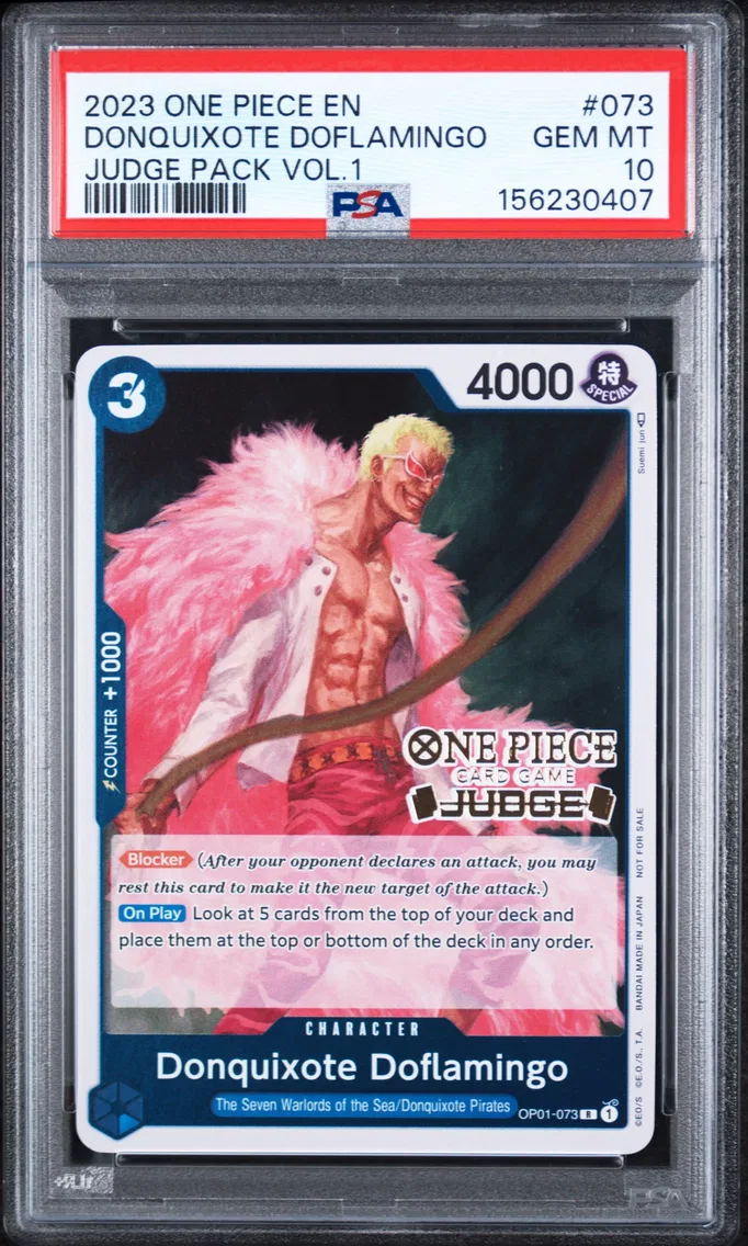 2023 #073 Donquixote Doflamingo PSA 10 One Piece Judge Pack Volume 1