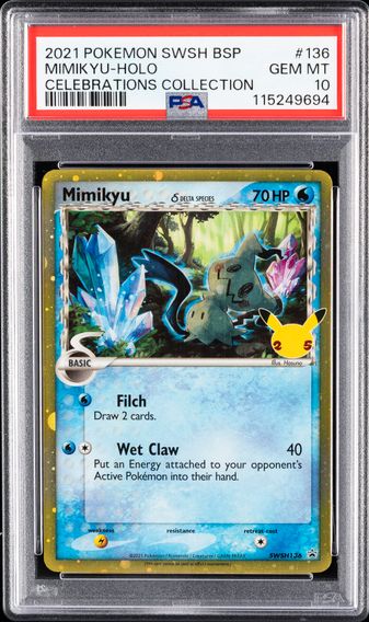 2021 #136 Mimikyu-Holo PSA 10 Swsh Black Star Promo