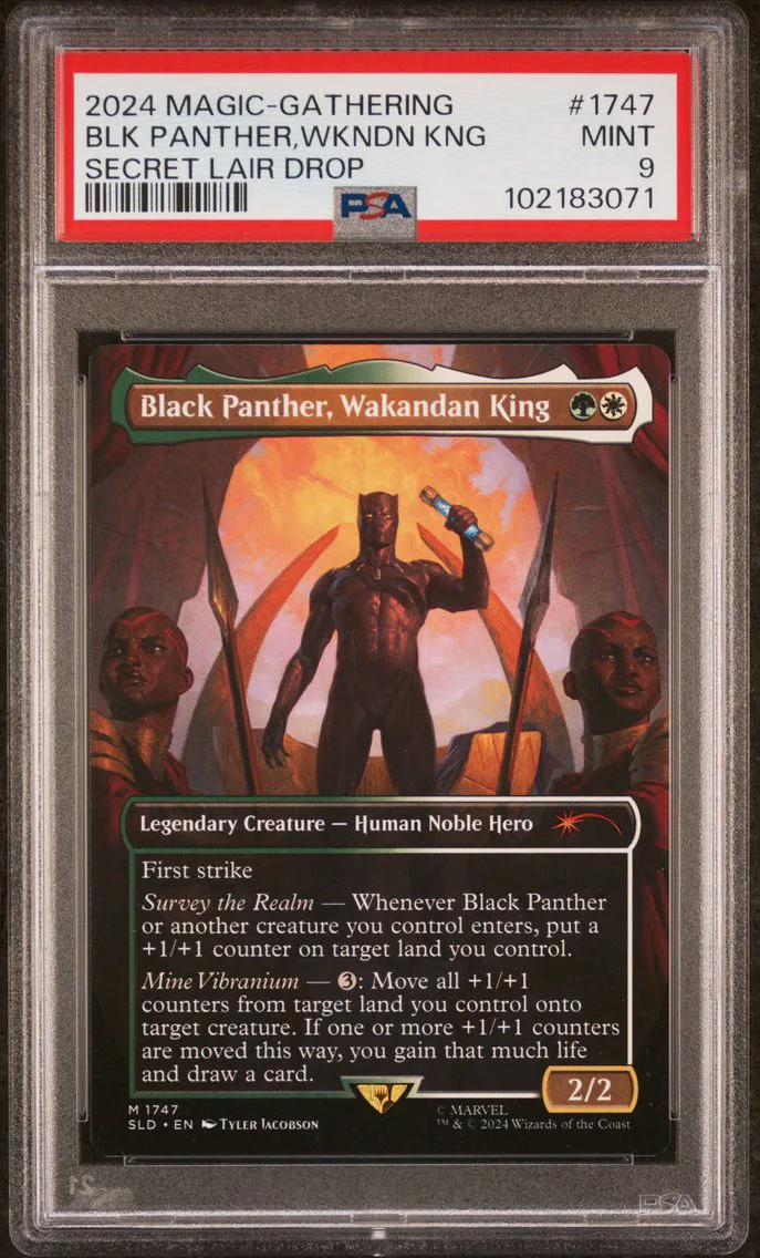 2024 #1747 Black Panther, Wakandan King PSA 9 Secret Lair Drop