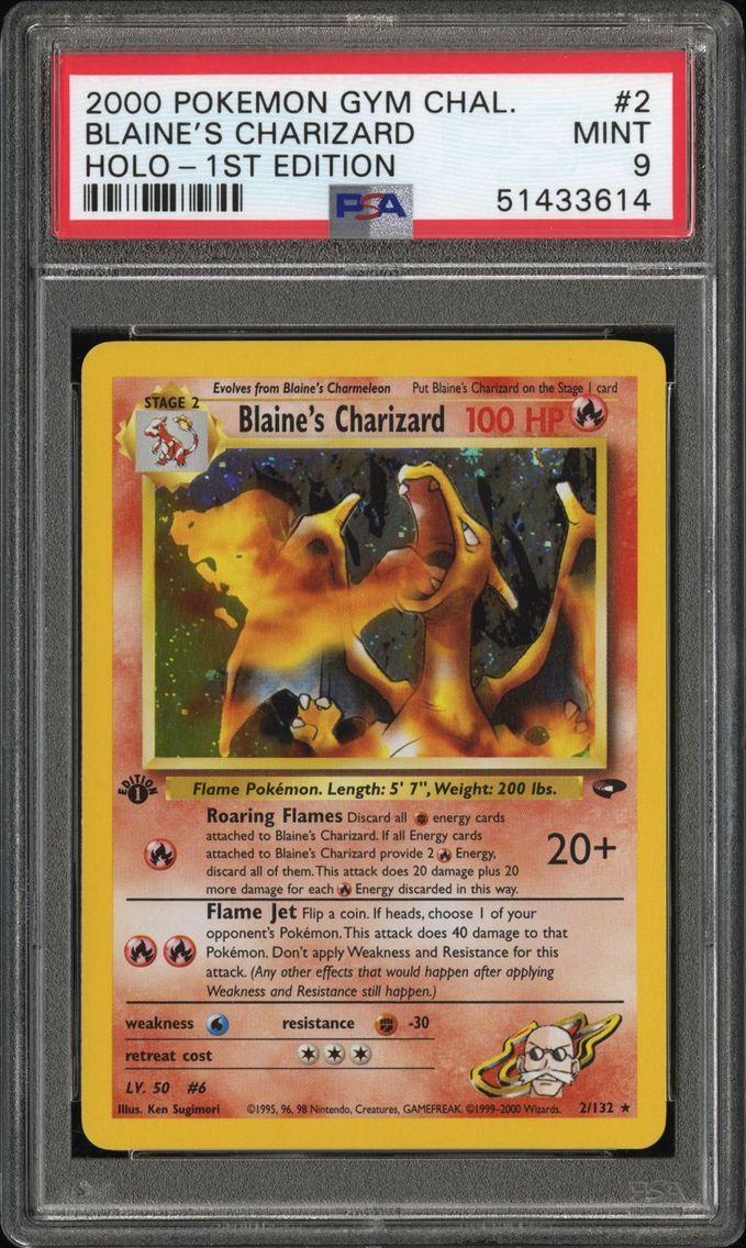 2000 #2 Blaine's Charizard PSA 9