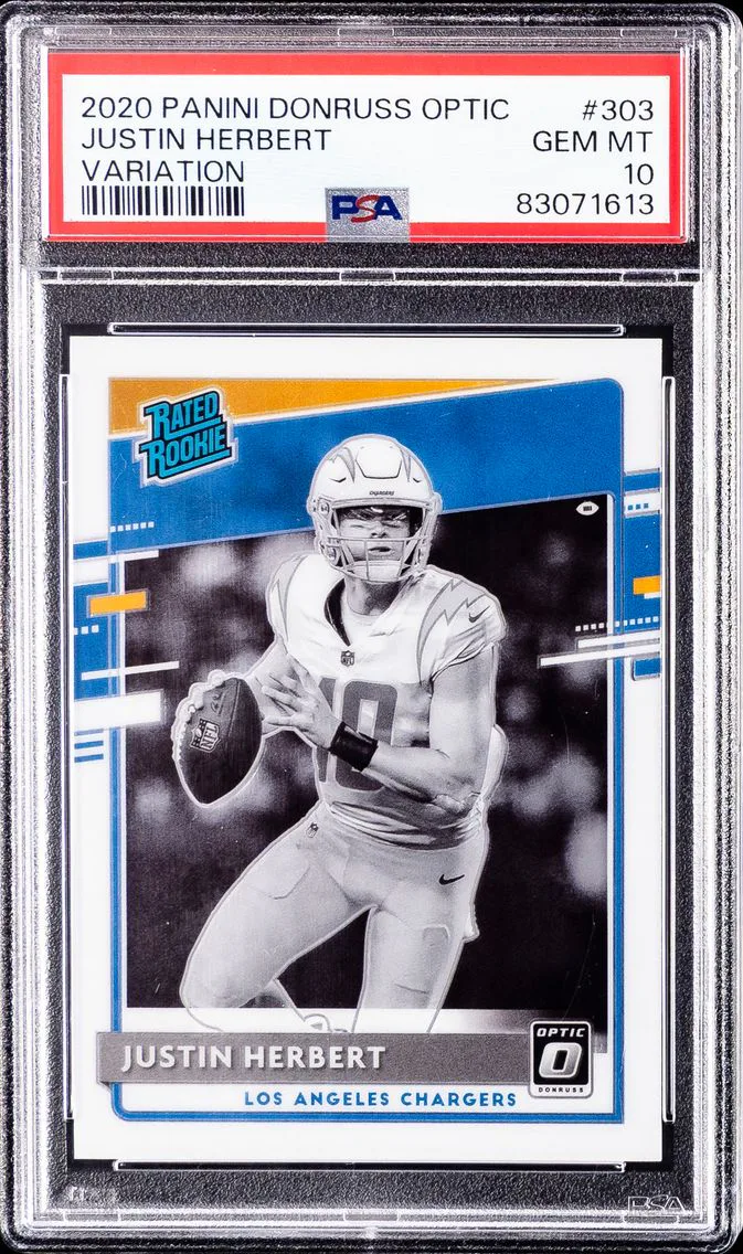 2020 #303 Justin Herbert PSA 10 Panini Donruss Optic Football