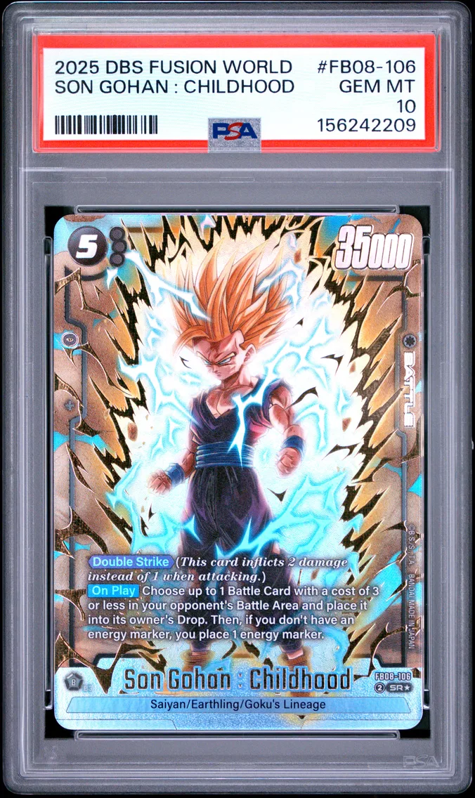 2025 #FB08-106 Son Gohan : Childhood PSA 10 Dragon Ball Super Card Game Fusion World Saiyan's Pride