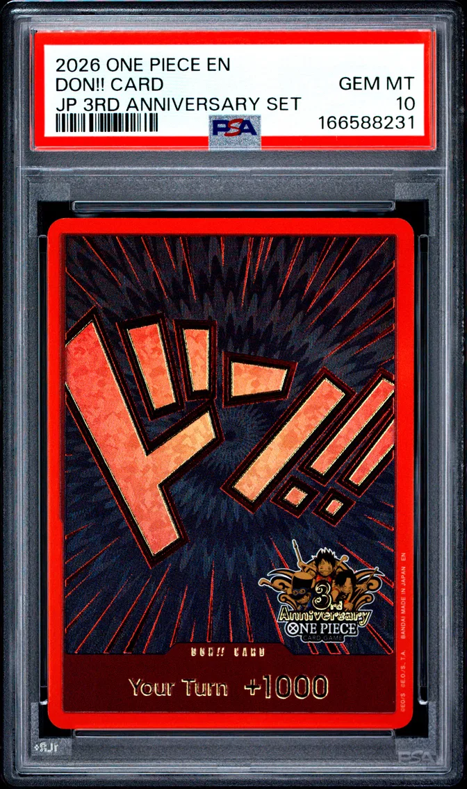 2026 #NA Don!! Card PSA 10 One Piece Japanese 3rd Anniversary Set