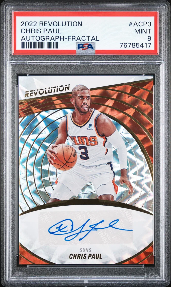 2022 #ACP3 Chris Paul PSA 9 Panini Revolution Autographs