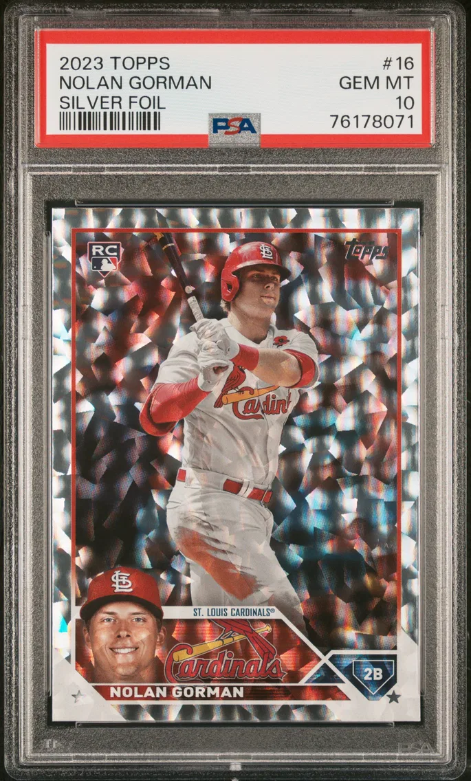 2023 #16 Nolan Gorman PSA 10 Topps