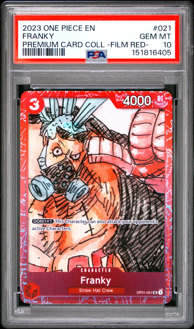 2023 #021 Franky PSA 10 One Piece Premium Card Collection -One Piece Film Red-