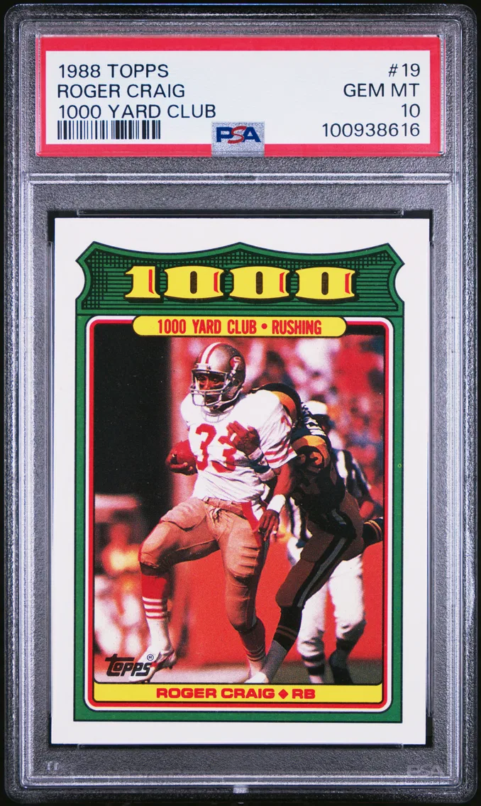 1988 #19 Roger Craig PSA 10 Topps 1000 Yard Club
