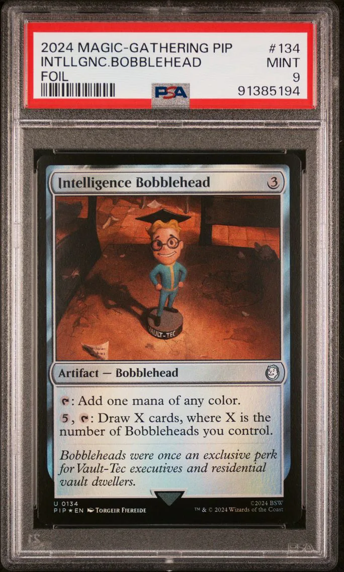 2024 #134 Intelligence Bobblehead PSA 9 Fallout Magic the Gathering
