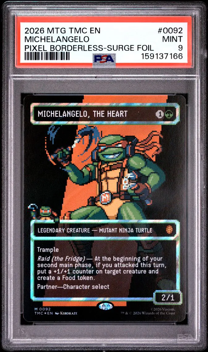 2026 #0092 Michelangelo, the Heart PSA 9 Teenage Mutant Ninja Turtles Commander