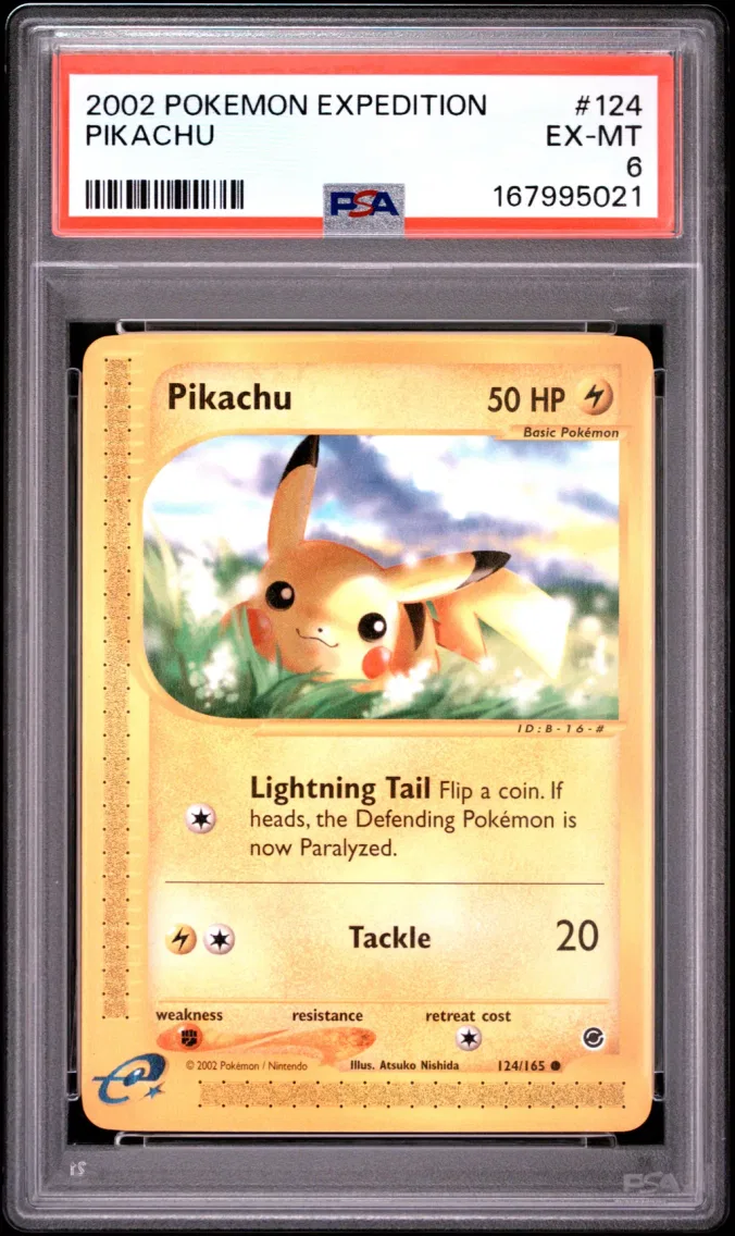 2002 #124 Pikachu PSA 6 Expedition