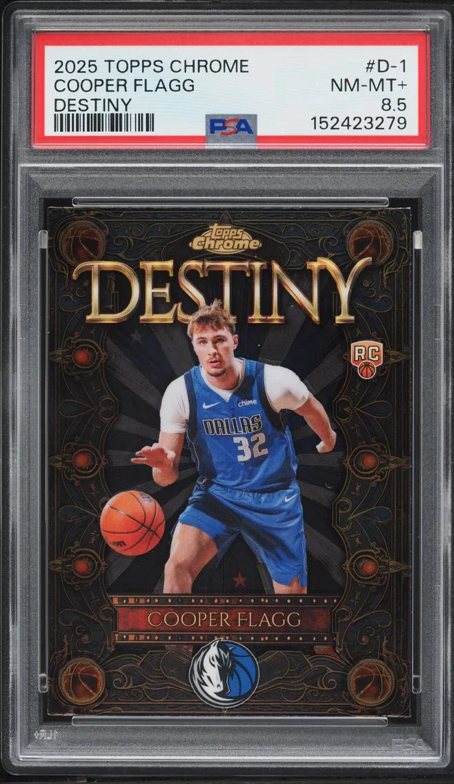 2025 Topps Chrome Destiny Cooper Flagg ROOKIE #D-1 PSA 8.5 NM-MT+