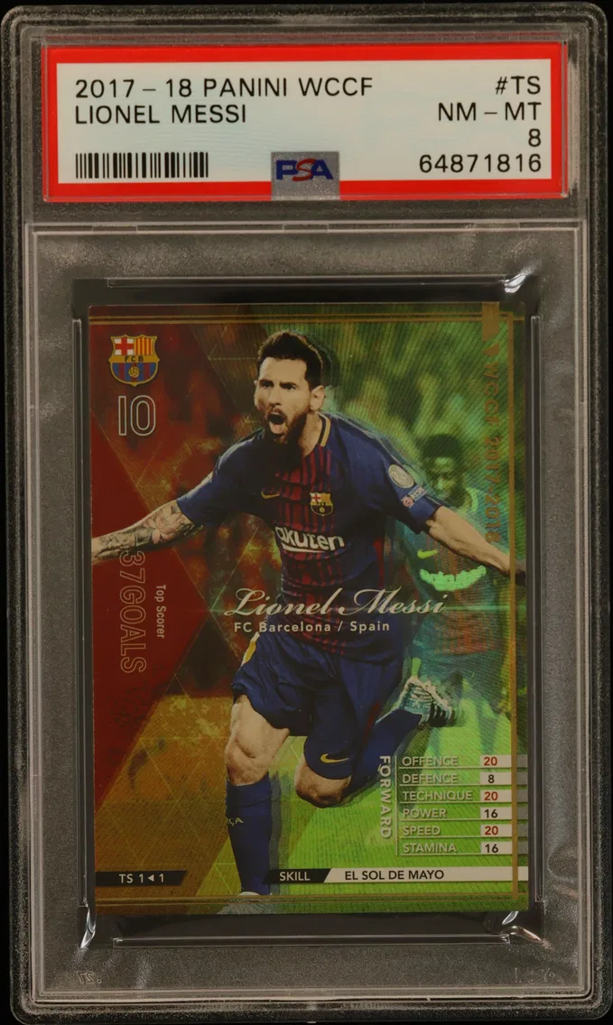 2017 #TS1 Lionel Messi PSA 8 Panini Wccf