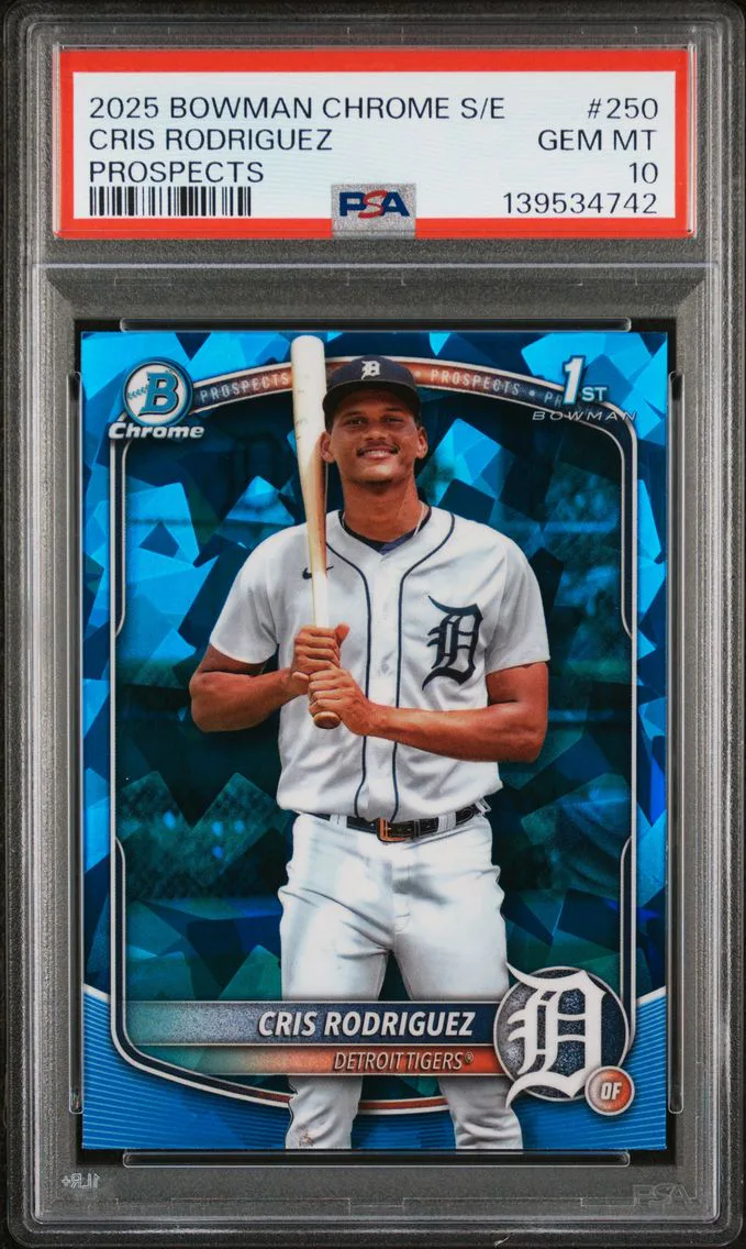 2025 #250 Cris Rodriguez PSA 10 Bowman Chrome Sapphire Edition Prospects
