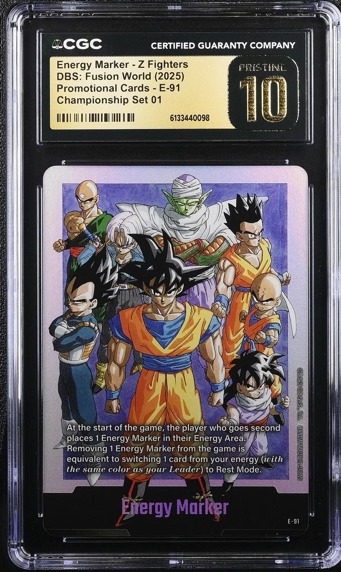 2025 #E-91 Energy Marker - Z Fighters CGC 10 Pristine Promotional Cards - English