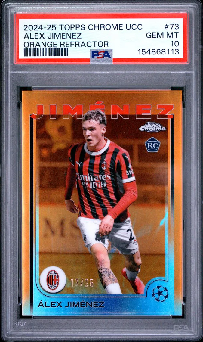 2024 #73 Alex Jimenez PSA 10 Topps Chrome UEFA Club Competitions