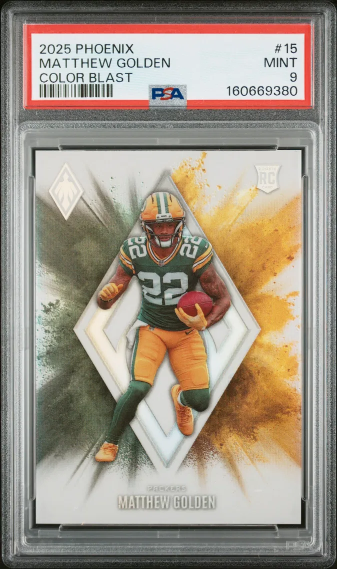 2025 #15 Matthew Golden PSA 9 Panini Phoenix Color Blast
