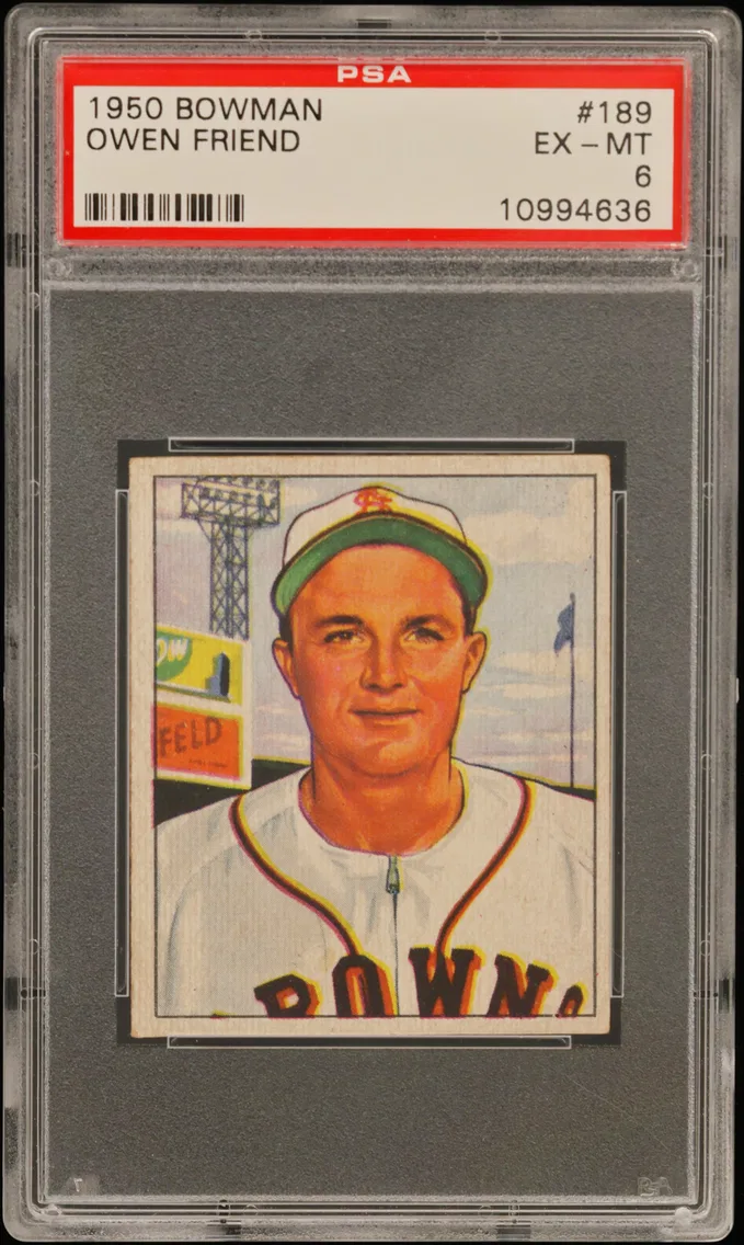 1950 #189 OWEN FRIEND PSA 6 Bowman