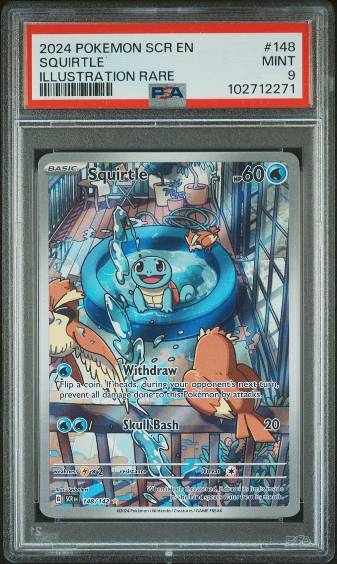 2024 #148 Squirtle PSA 9 POKEMON SCR EN-STELLAR CROWN