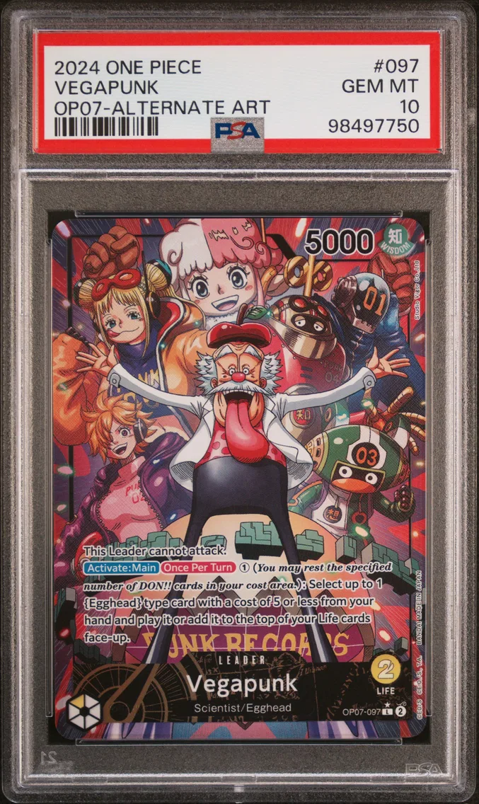 2024 #097 Vegapunk PSA 10 One Piece OP07-500 Years in the Future