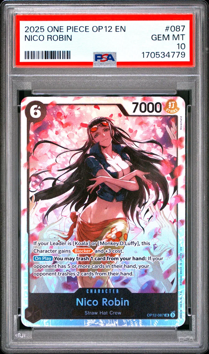 2025 #087 Nico Robin PSA 10 One Piece OP12-Legacy of the Master
