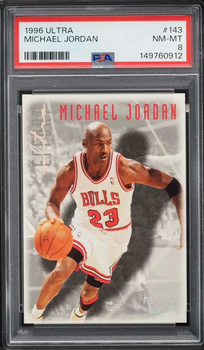 1996 Ultra Basketball Michael Jordan #143 PSA 8 NM-MT