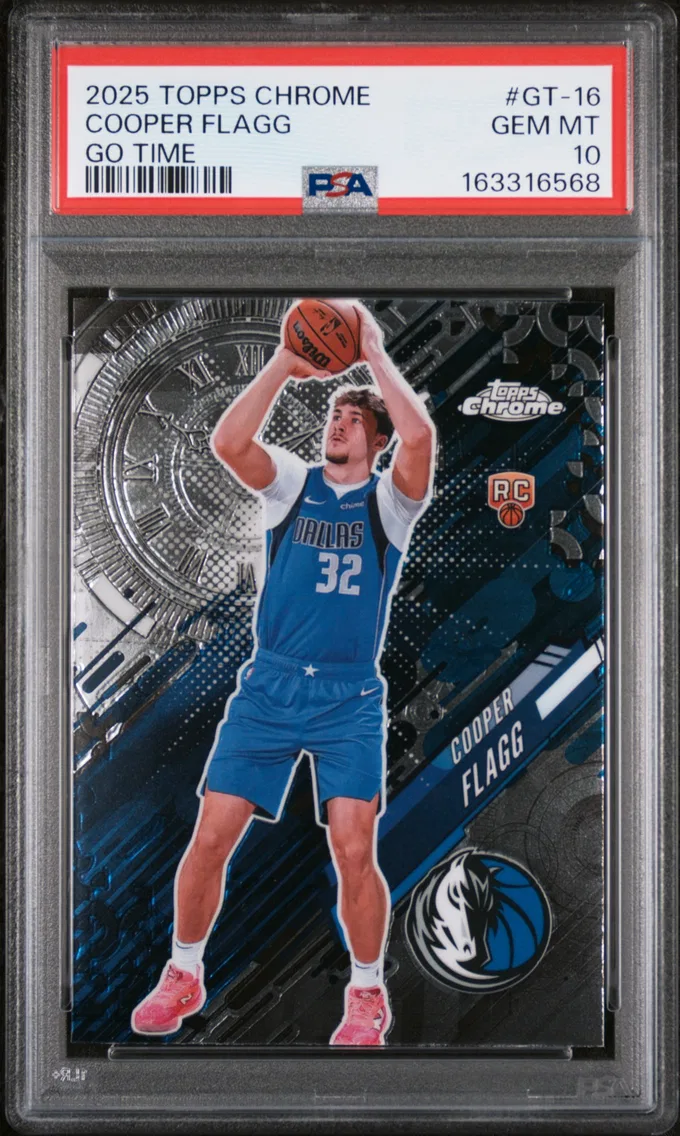 2025 #GT-16 Cooper Flagg PSA 10 Topps Chrome Go Time