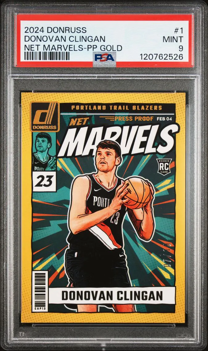 2024 #1 Donovan Clingan PSA 9 Panini Donruss Net Marvels