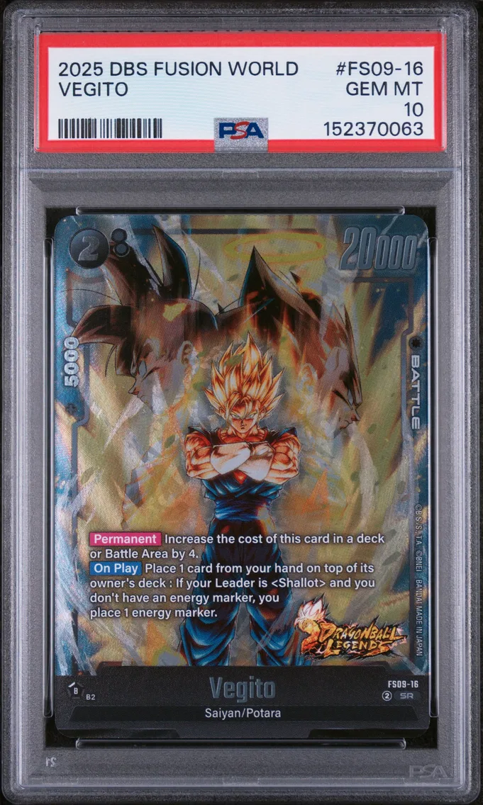 2025 #FS09-16 Vegito PSA 10 Dragon Ball Super Card Game Fusion World Starter Deck EX Shallot