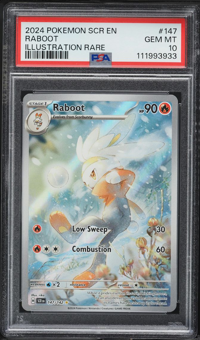 2024 #147 Raboot PSA 10 Scr EN-Stellar Crown Pokemon