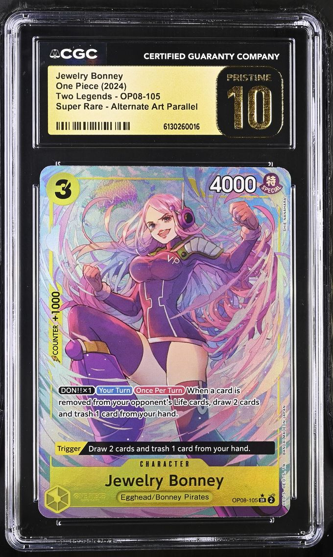 2024 #OP08-105 Jewelry Bonney CGC 10 Pristine Two Legends (OP08) - English