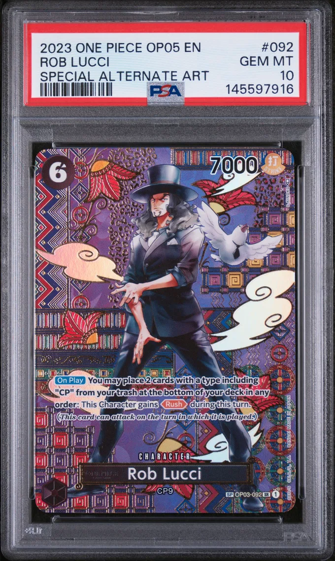 2023 #092 Rob Lucci PSA 10 One Piece OP05-Awakening of the New Era