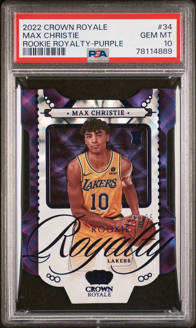 2022 #34 Max Christie PSA 10 Panini Crown Royale Rookie Royalty