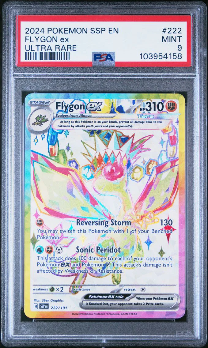 2024 #222 Flygon EX PSA 9 Ssp EN-Surging Sparks