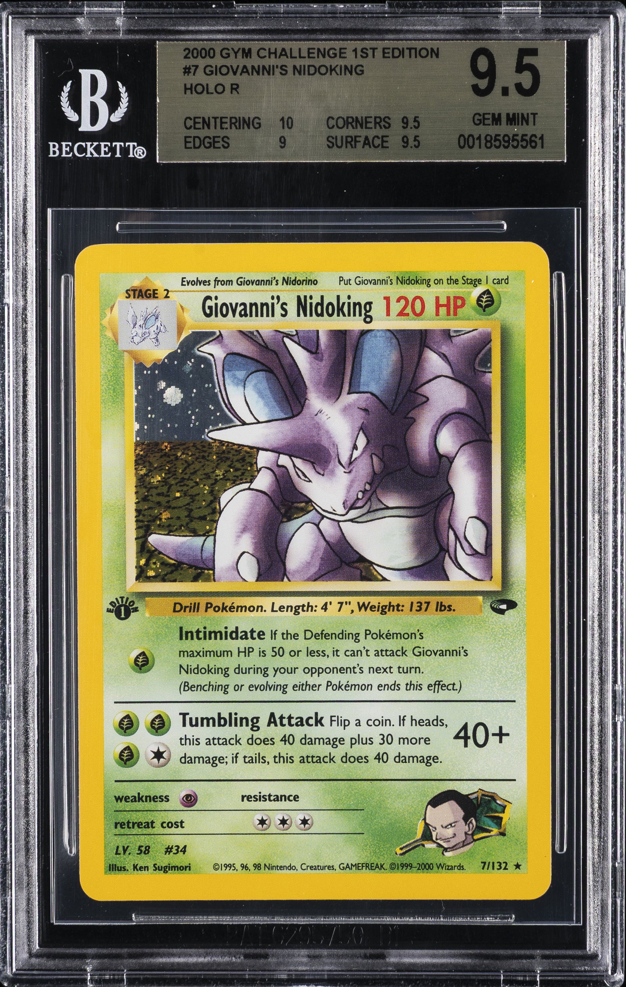 Giovanni's Nidoking Holo-1st Edition