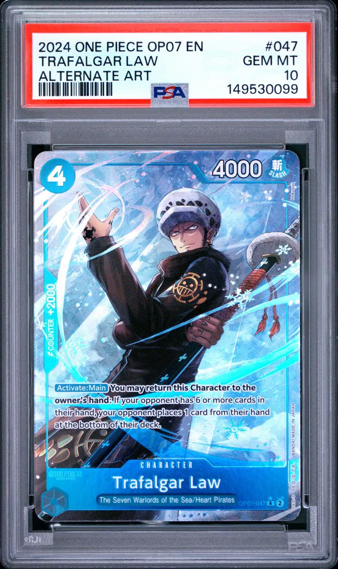 2024 One Piece OP07-500 Years in the Future Trafalgar Law #047 PSA 10