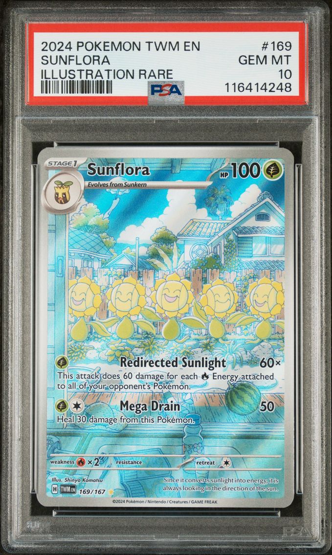 2024 #169 Sunflora PSA 10 Twm EN-Twilight Masquerade Pokemon