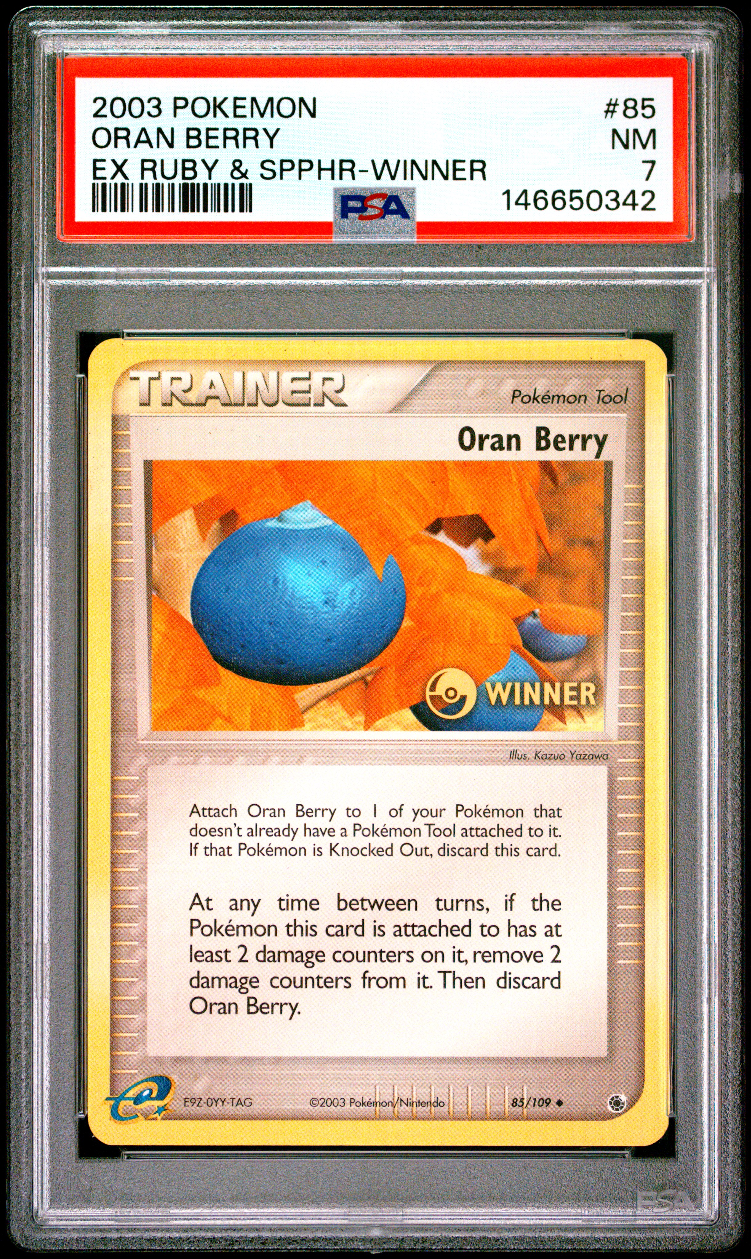 2003 #85 Oran Berry PSA 7 Ex Ruby & Sapphire
