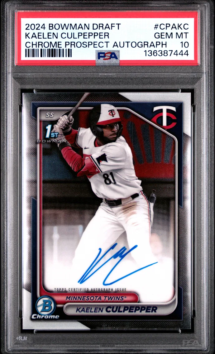 2024 #CPAKC Kaelen Culpepper PSA 10 Bowman Draft Chrome Prospect Autographs