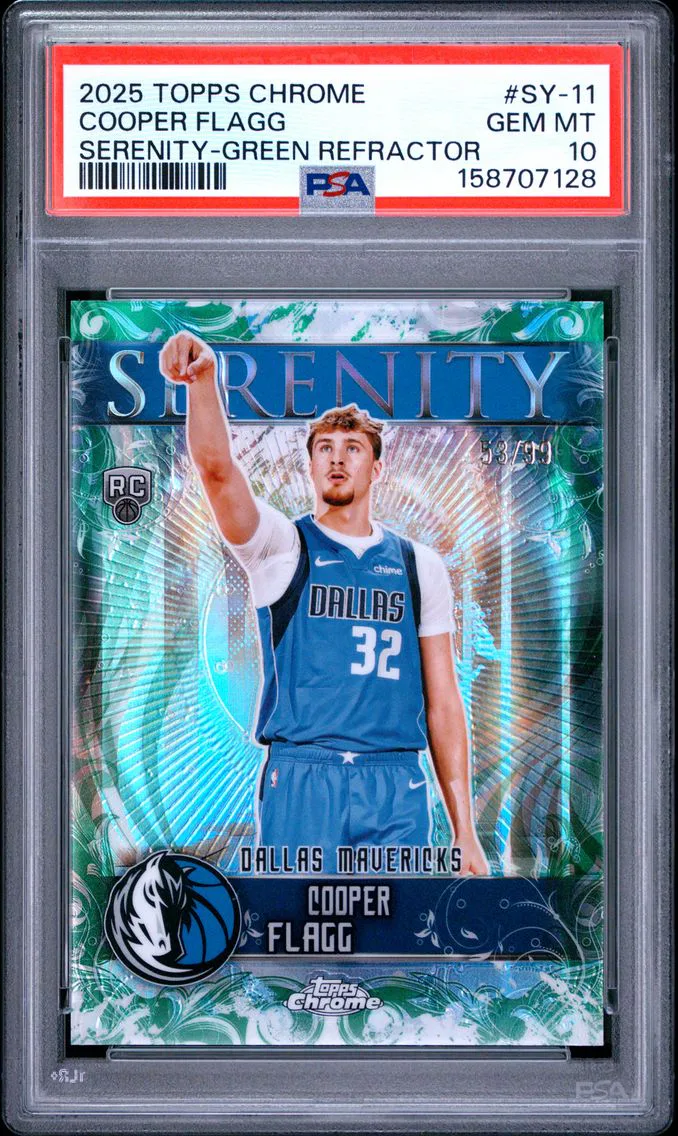 2025 #SY-11 Cooper Flagg PSA 10 Topps Chrome Serenity