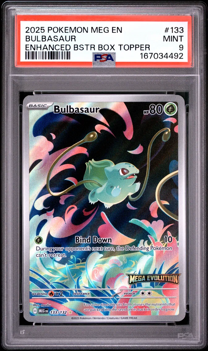 2025 #133 Bulbasaur PSA 9 Meg EN-Mega Evolution