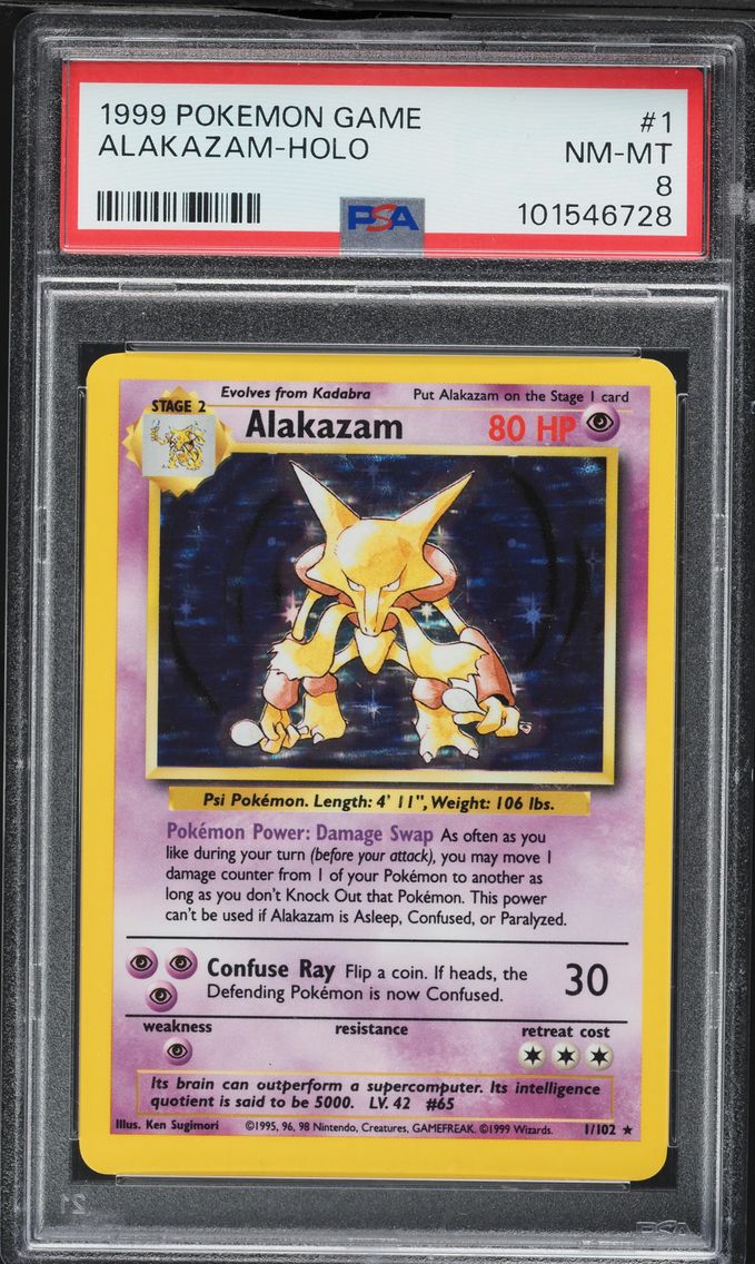 1999 #1 Alakazam-Holo PSA 8 Game