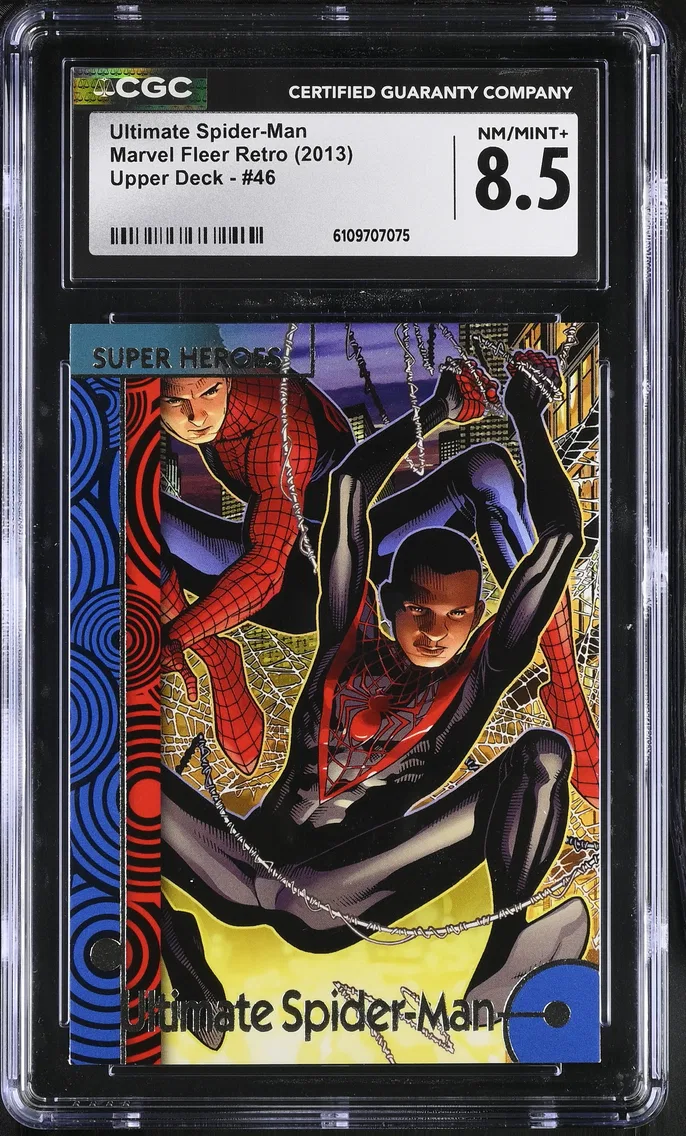 2013 #46 Ultimate Spider-Man CGC 8.5 Marvel Fleer Retro - English