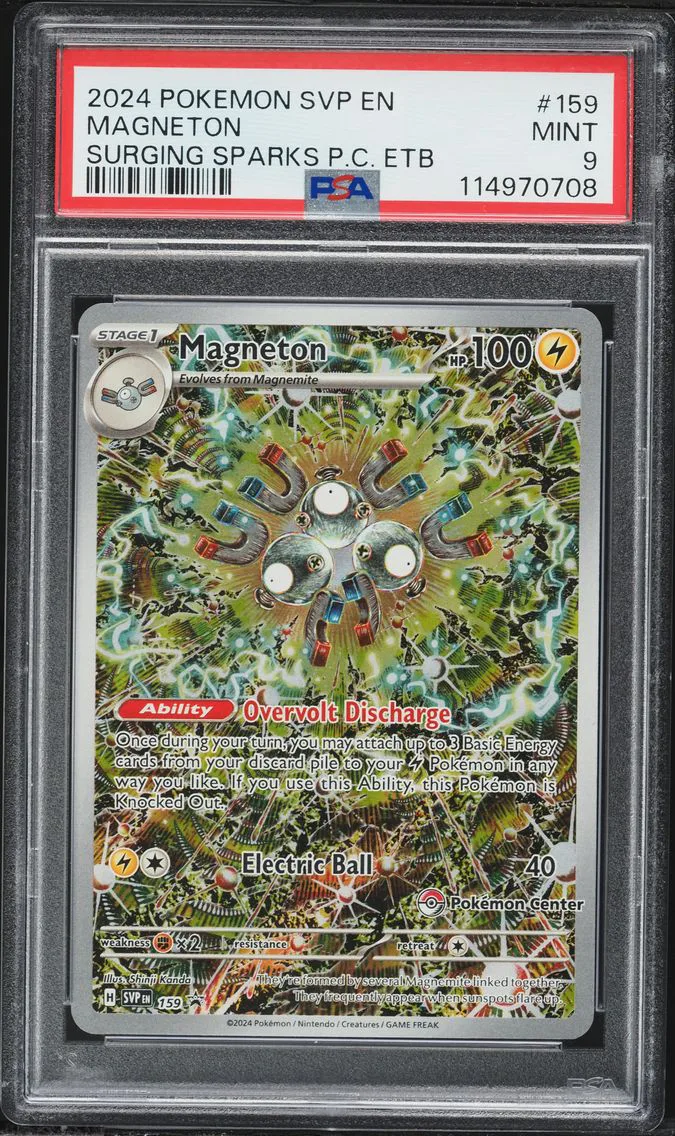 2024 #159 Magneton PSA 9 Svp EN-SV Black Star Promo Pokemon